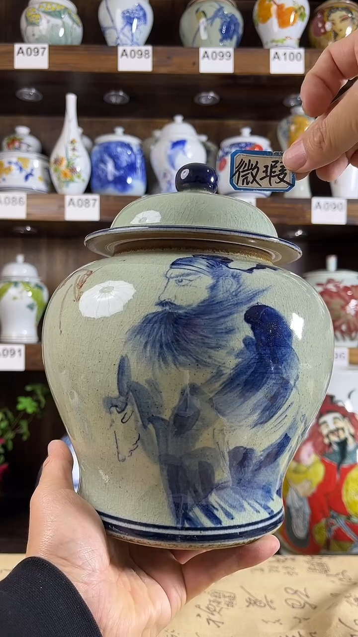 【闪购商品】纯手工手绘钟馗2储物罐
