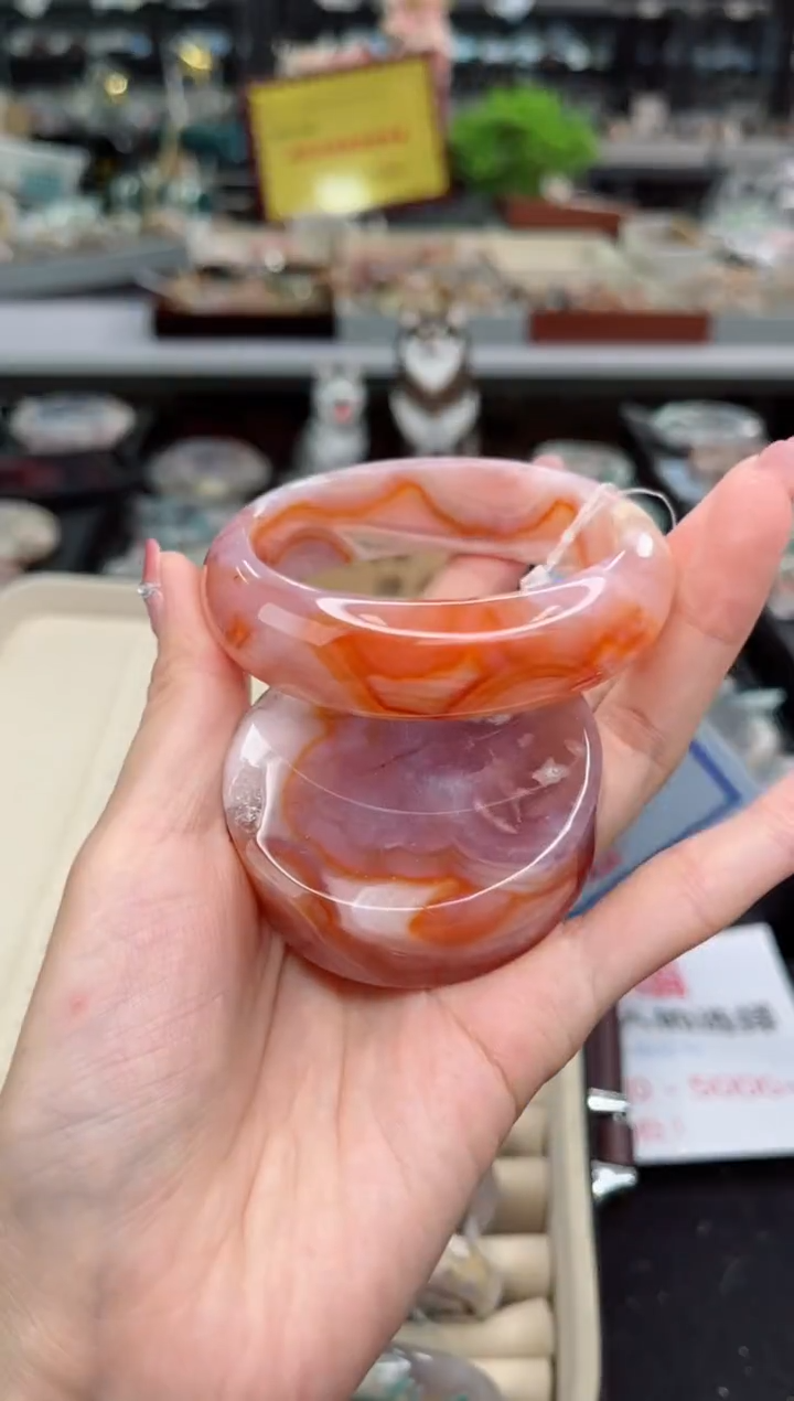 【闪购商品】石英质玉手镯未镶嵌57圈口（赠品镯心）S90918