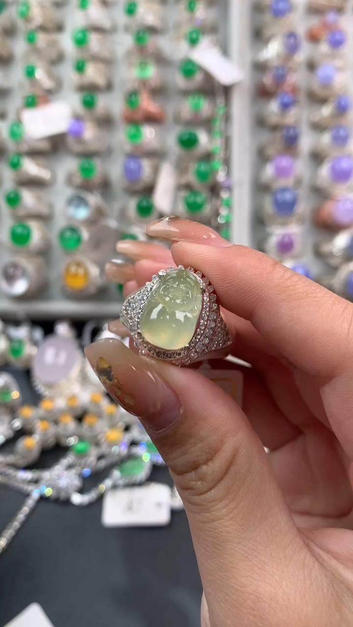 【闪购商品】定制翡翠未镶嵌天然翡翠戒面  福利款1.13