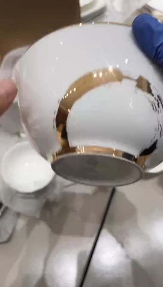 瓷黄金7碗1个隆达骨瓷