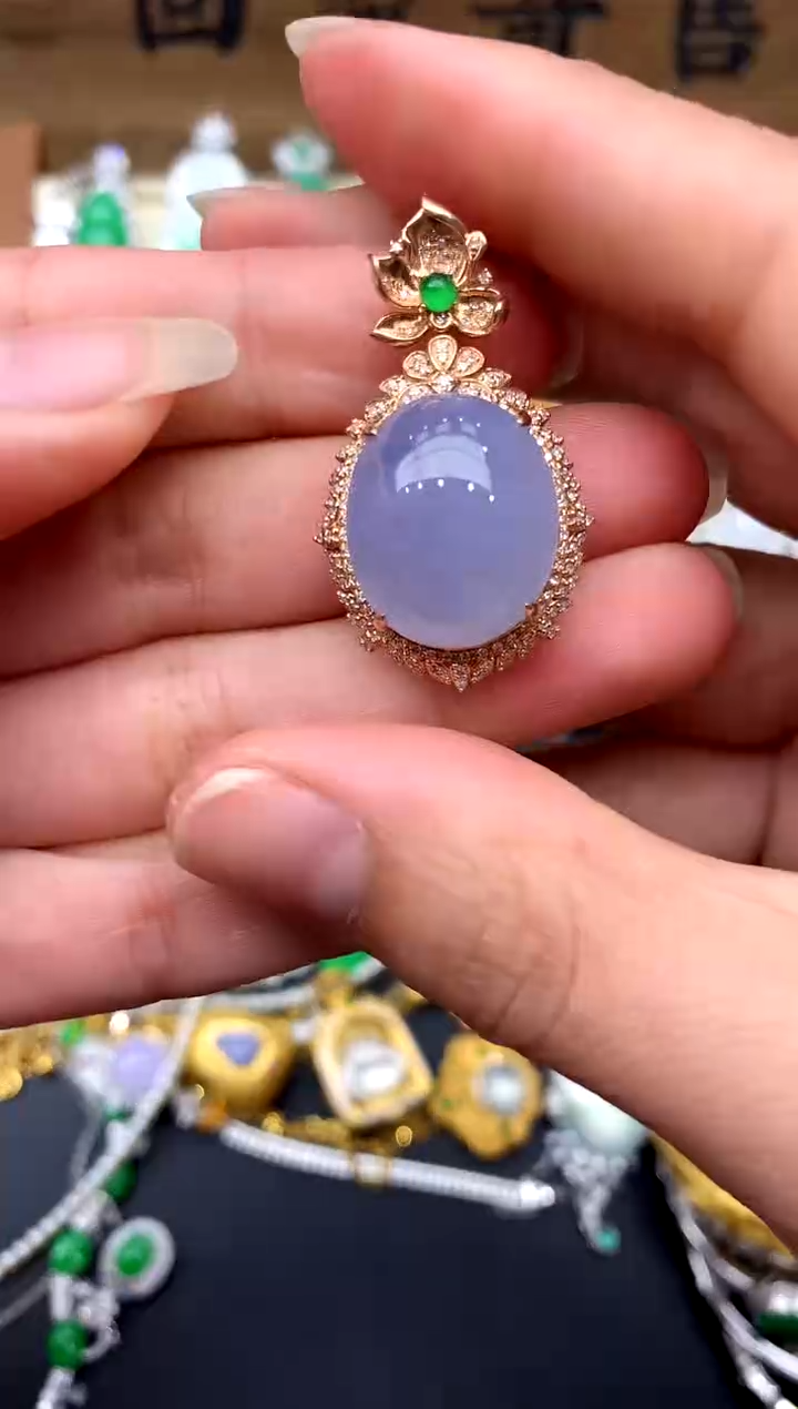 【闪购商品】翡翠颈饰18K金镶嵌423-中国好珍宝