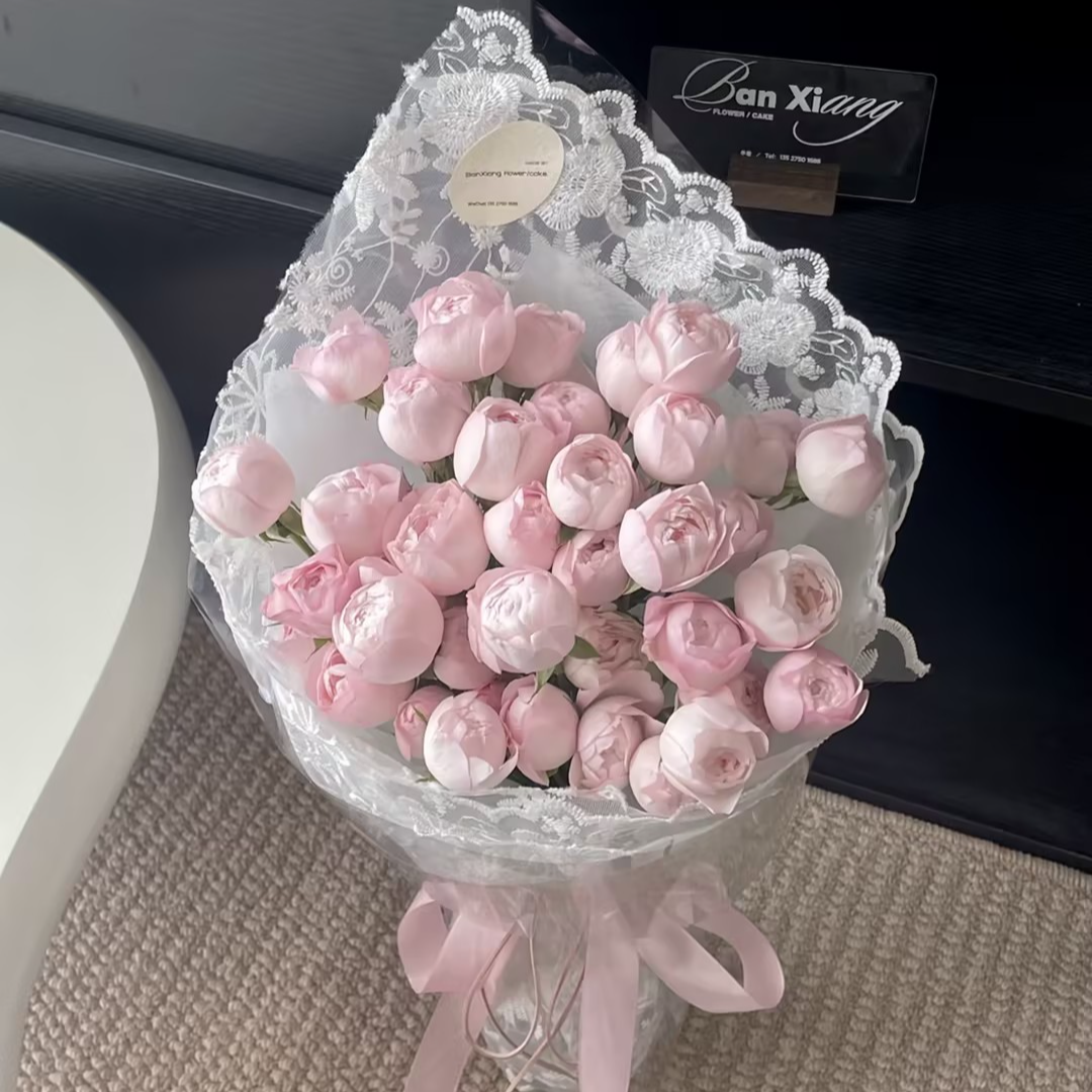 【一品花集】植艺【草莓杏仁饼】-多头玫瑰 云南昆明基地直发家用鲜花