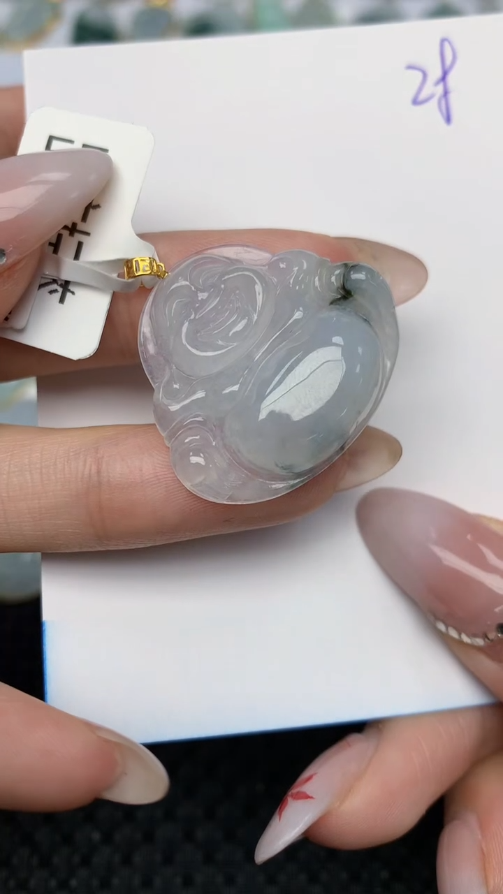 【闪购商品】翡翠颈饰18K金镶嵌天然翡翠A货