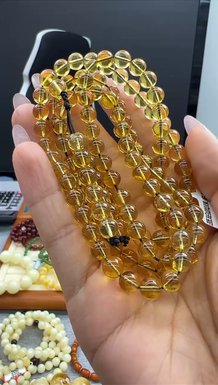 【闪购商品】琥珀颈饰未镶嵌148秒拍号