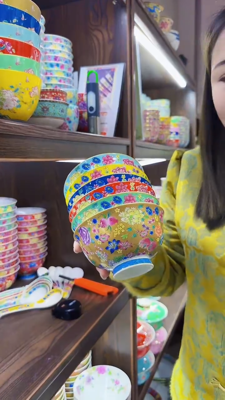 瓷片4.5英寸饭碗6个景德镇餐具 