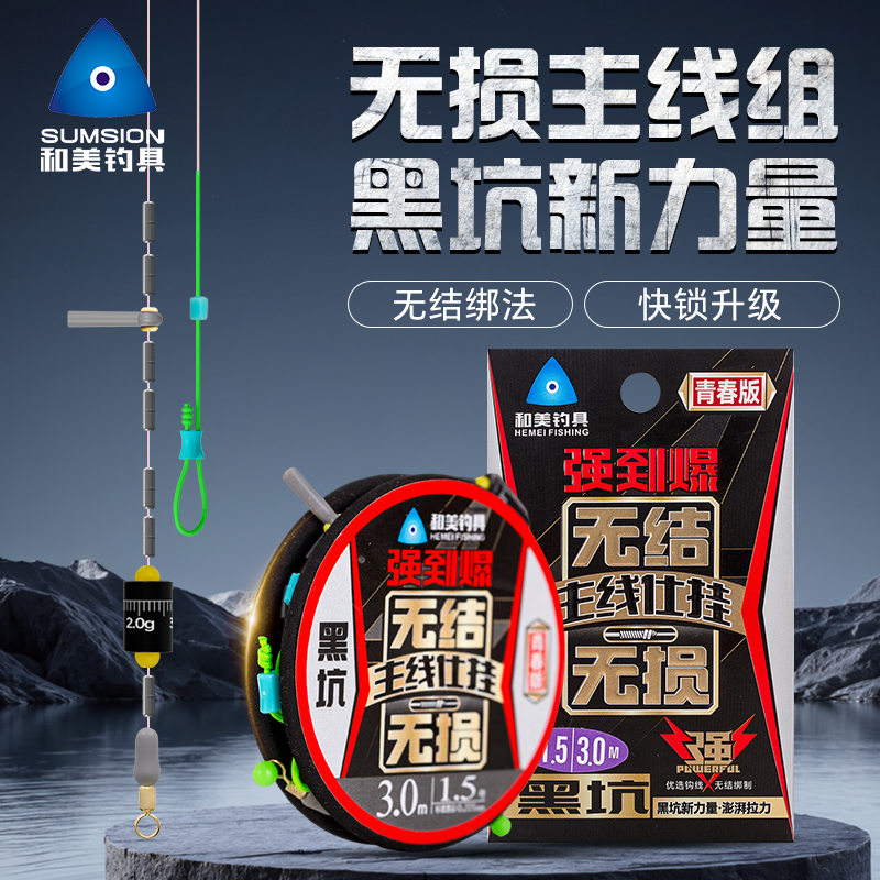 和美钓具强到爆【黑坑无结主线组】专业配件强拉力主线耐磨尼龙鱼线