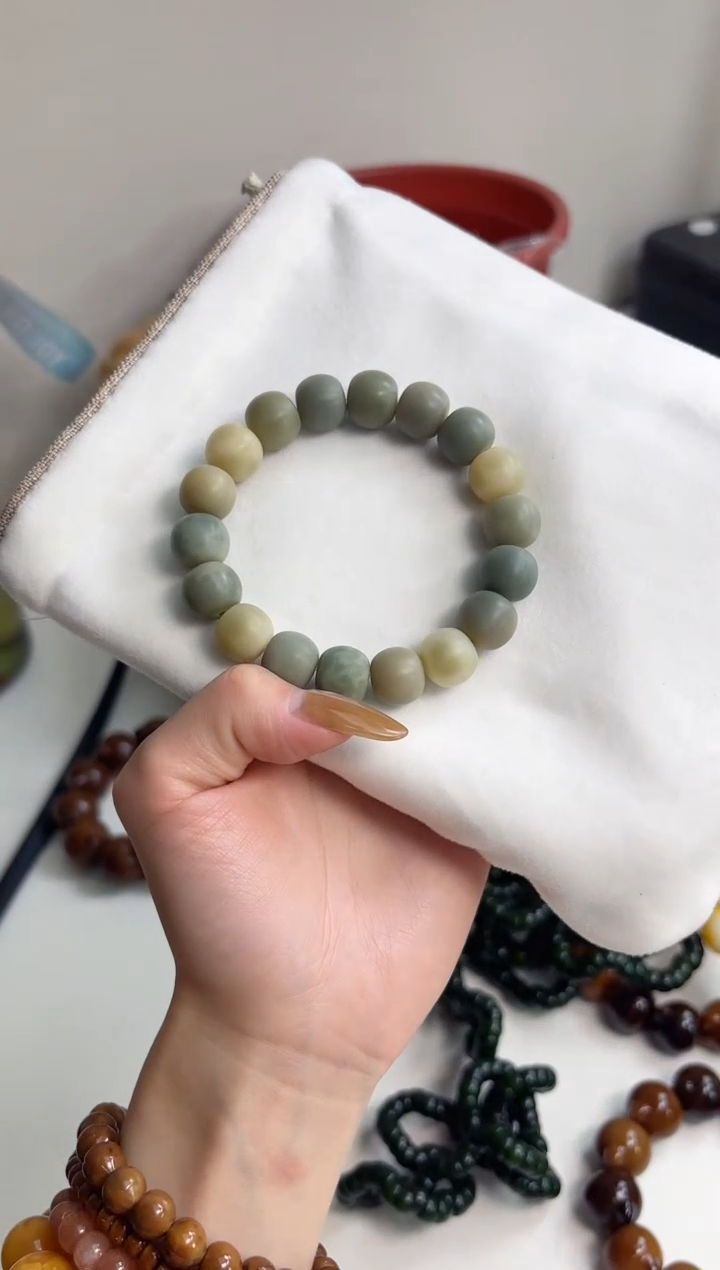 手串菩提根/象牙果沐c83花海干磨苹果11*13mm手串