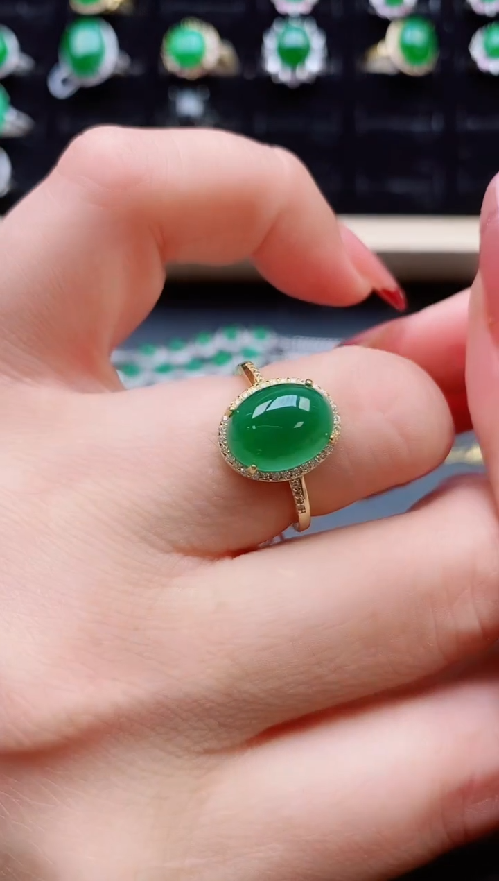 【闪购商品】翡翠戒指银S925镶嵌321321