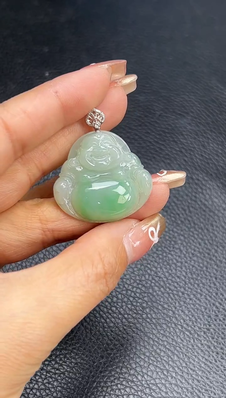 【闪购商品】翡翠颈饰18K金镶嵌YM1053-2 佛公
