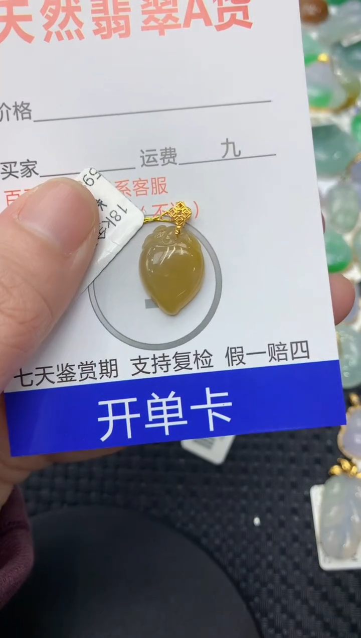 【闪购商品】翡翠颈饰18K金镶嵌11111111111