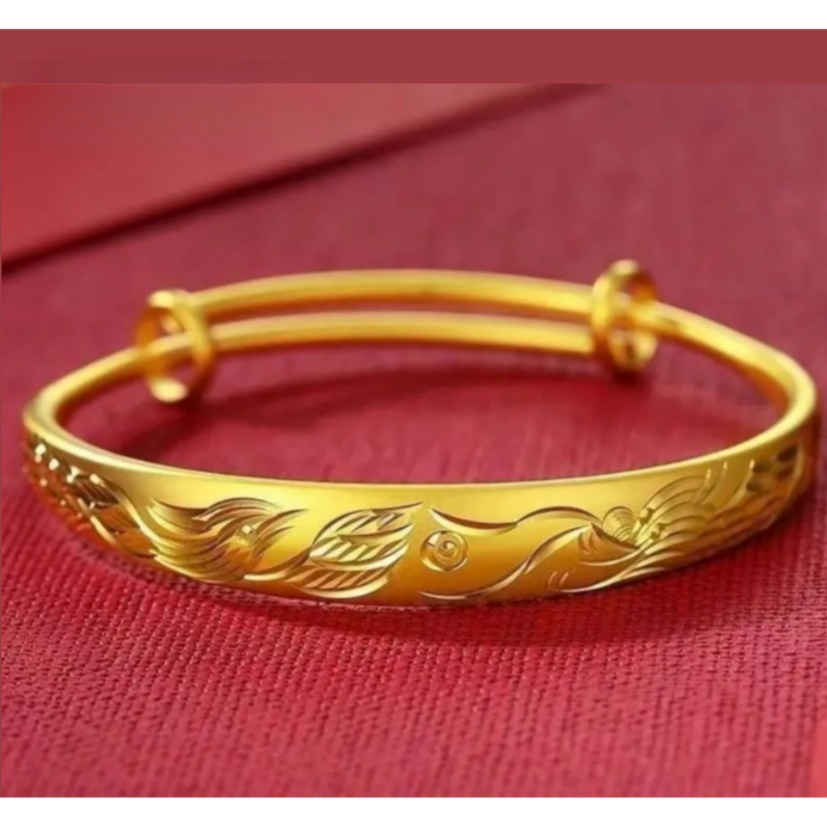 【Z】高奢贵气龙凤呈祥百搭经典款推拉手镯【SCS03】
