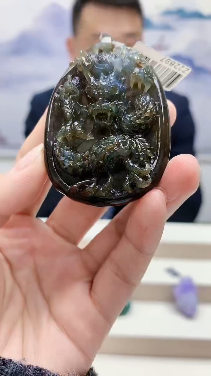 未镶嵌定制翡翠5174lr-毛货挂件32