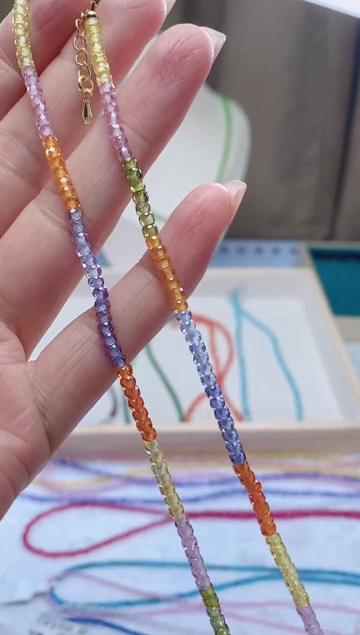 【闪购商品】蓝宝石颈饰14K金镶嵌诗颜珠宝甄选SYZB004