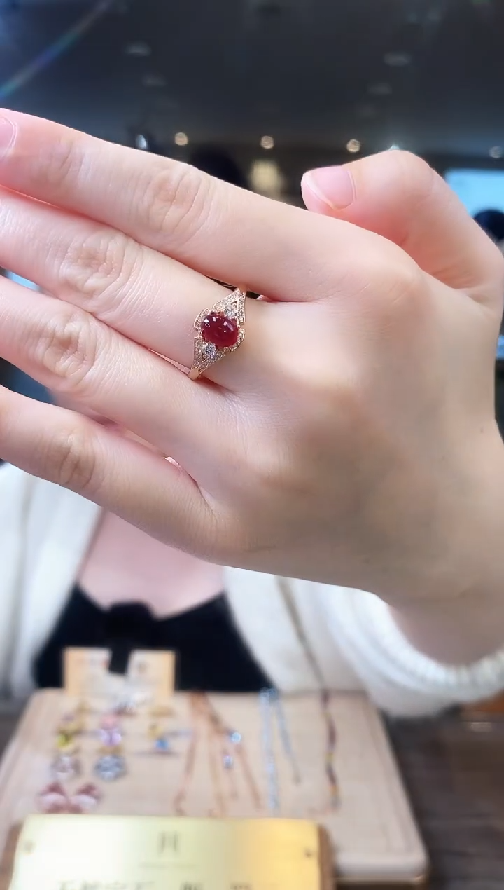 【闪购商品】红宝石戒指银S925镶嵌09