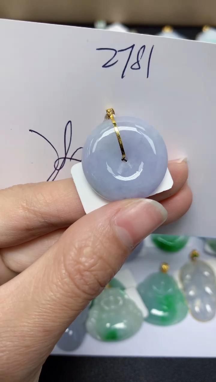 【闪购商品】翡翠颈饰18K金镶嵌 天然翡翠A货