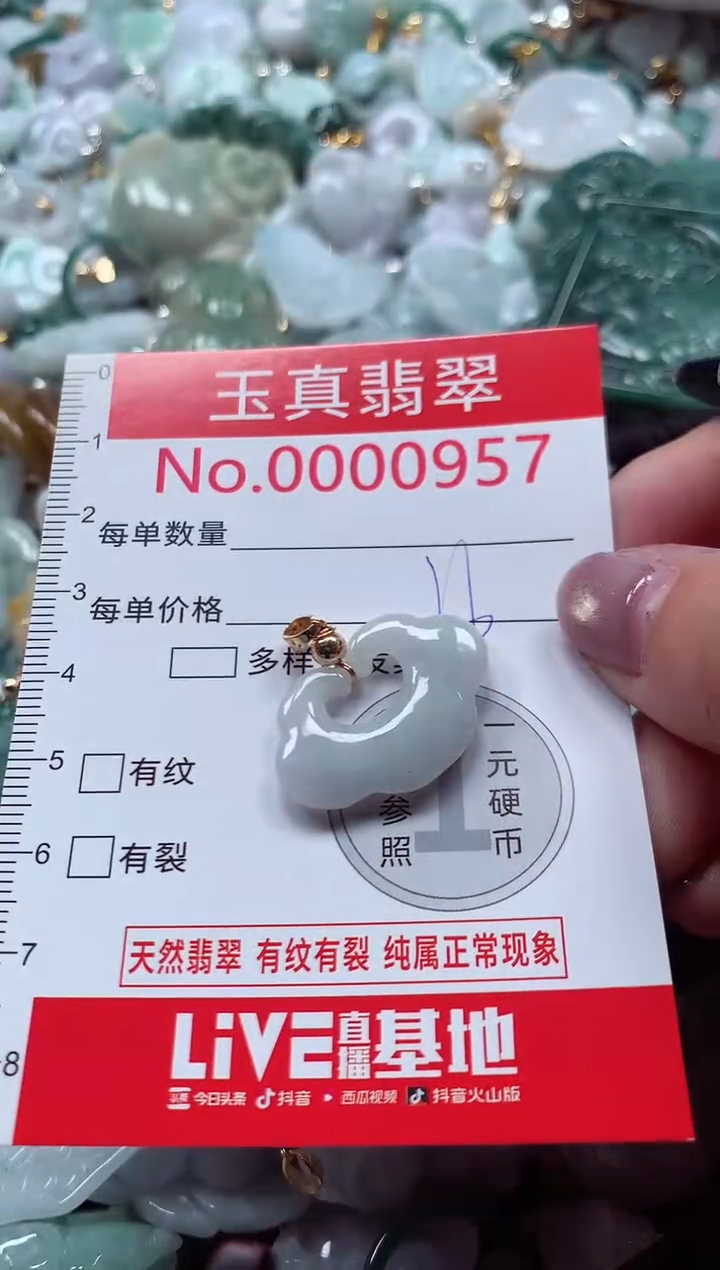 吊坠(不含链)未镶嵌翡翠0957