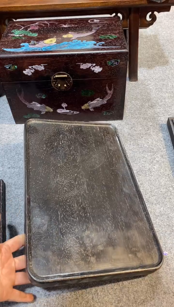 木紫檀拆件雕刻板以直播间实物为准微瑕老物件