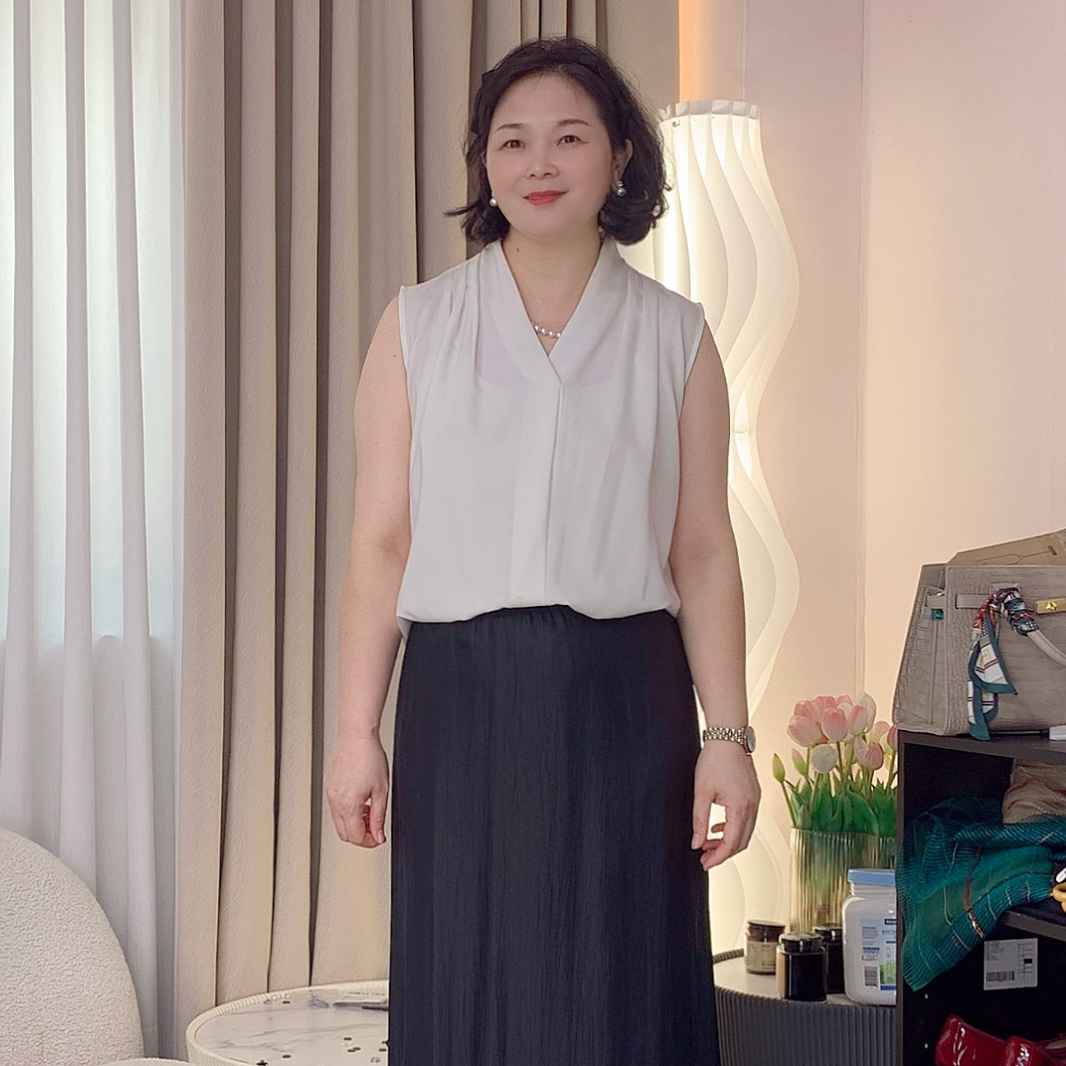 【内搭】2025年秋季新款短袖气质高级大气显瘦遮肉大码女职业内搭