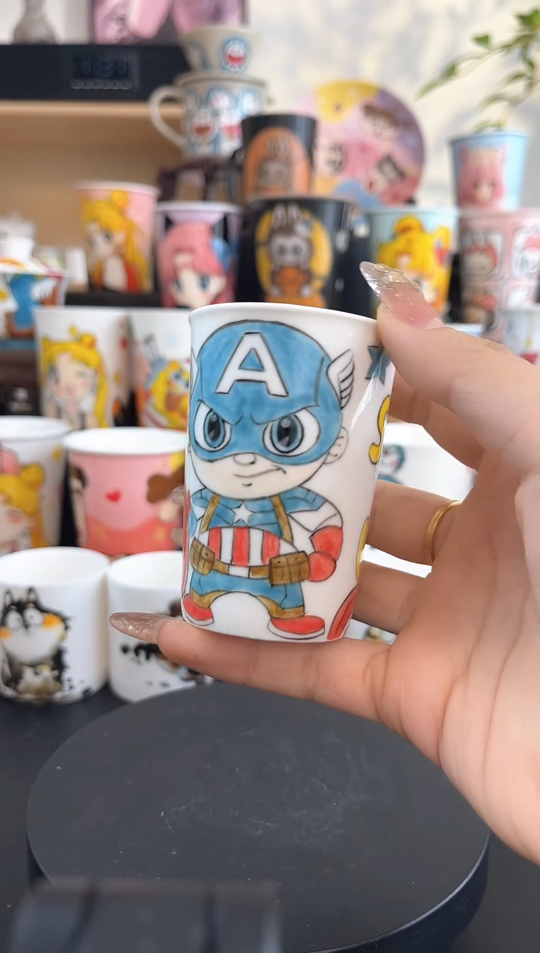 【闪购商品】摆件手工手绘陶瓷小杯杯
