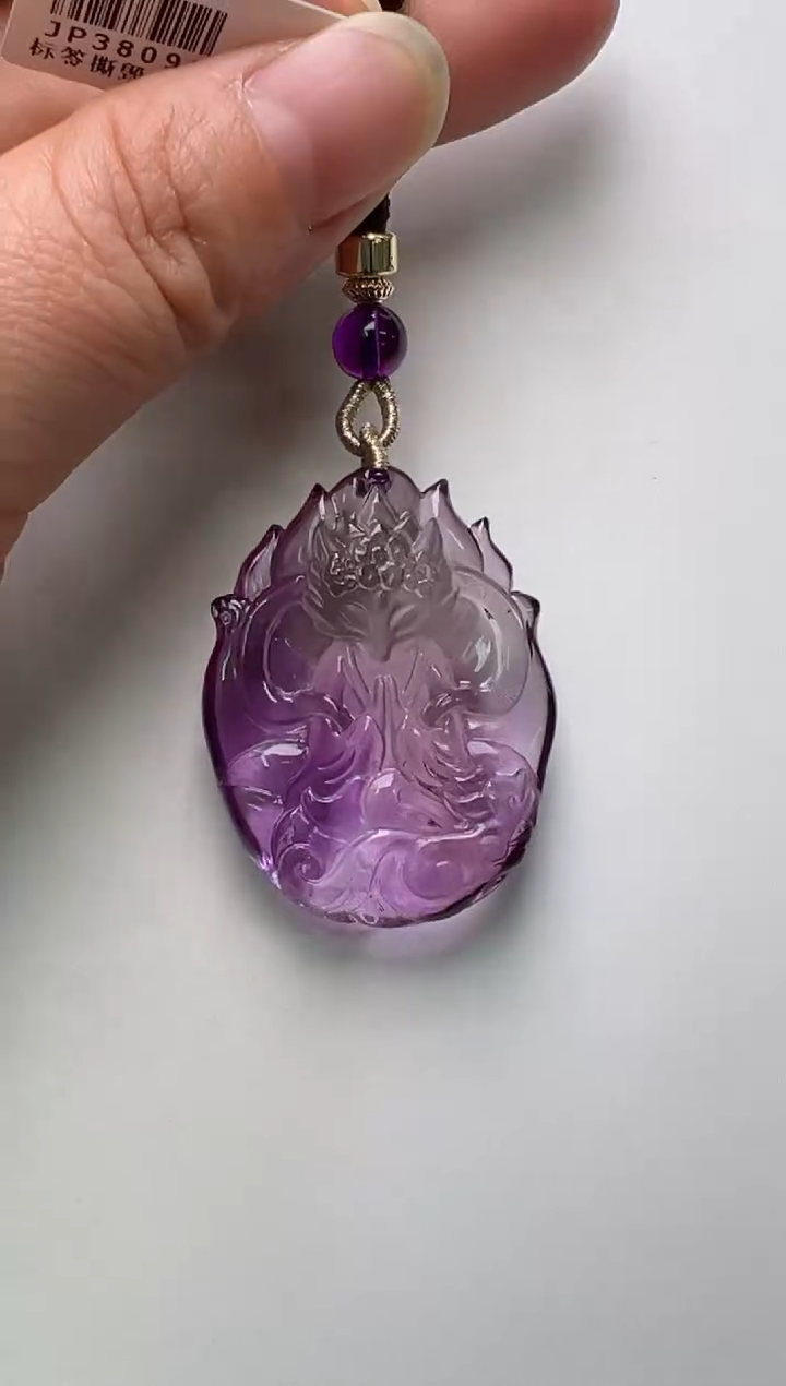 【闪购商品】水晶吊坠未镶嵌紫水晶狐仙吊坠 JP38096