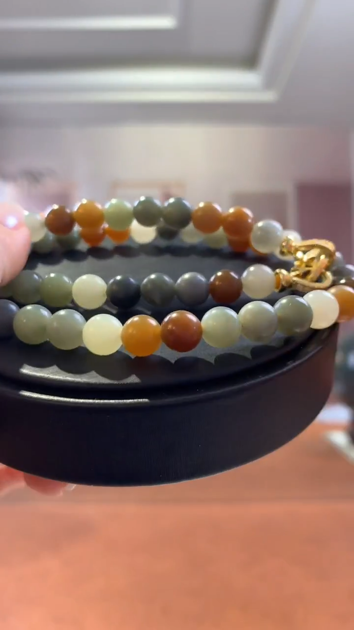 未镶嵌和田玉挂件楼兰8mm项链