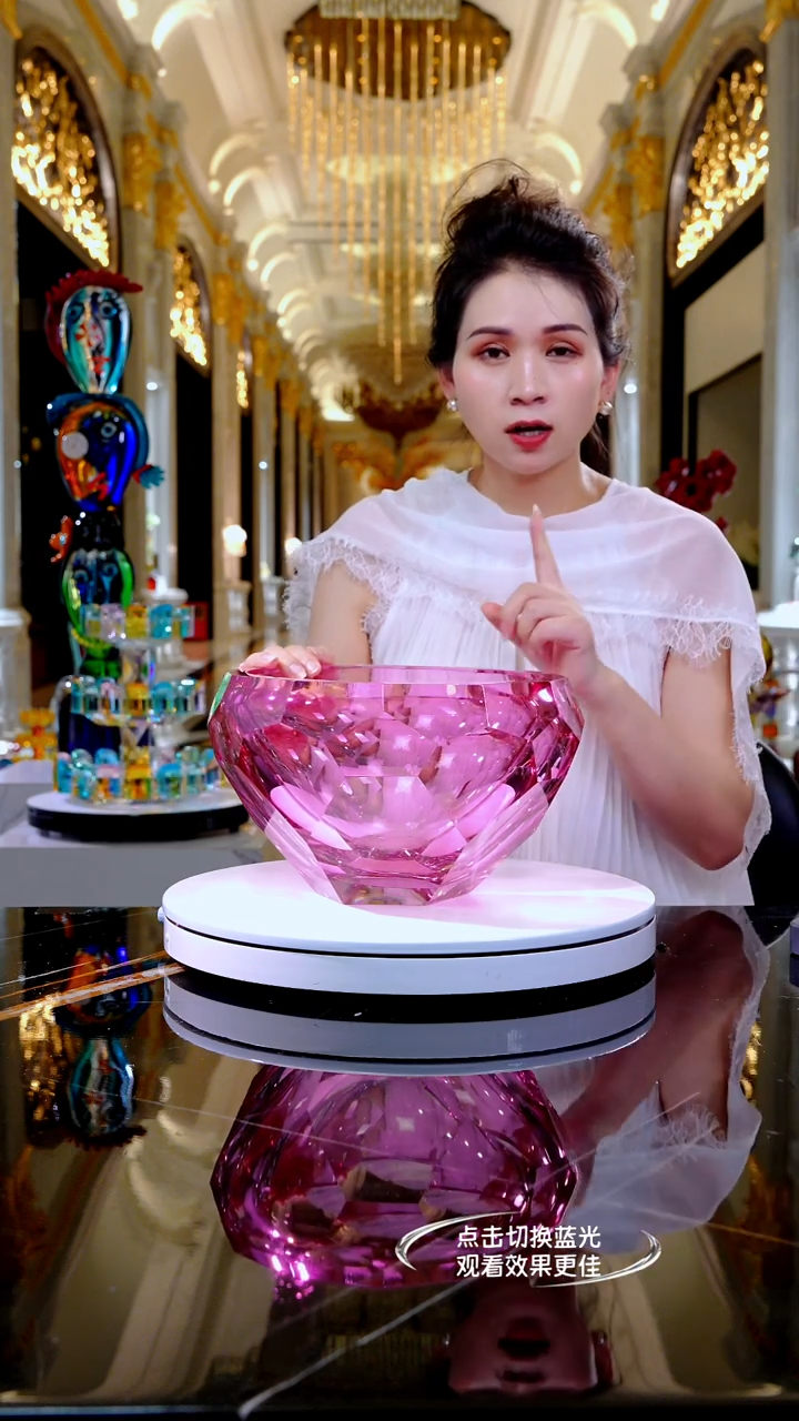 琉璃摆件YB00427琉璃金红果碗