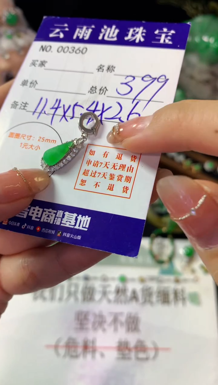 颈饰银S925镶嵌翡翠翡翠