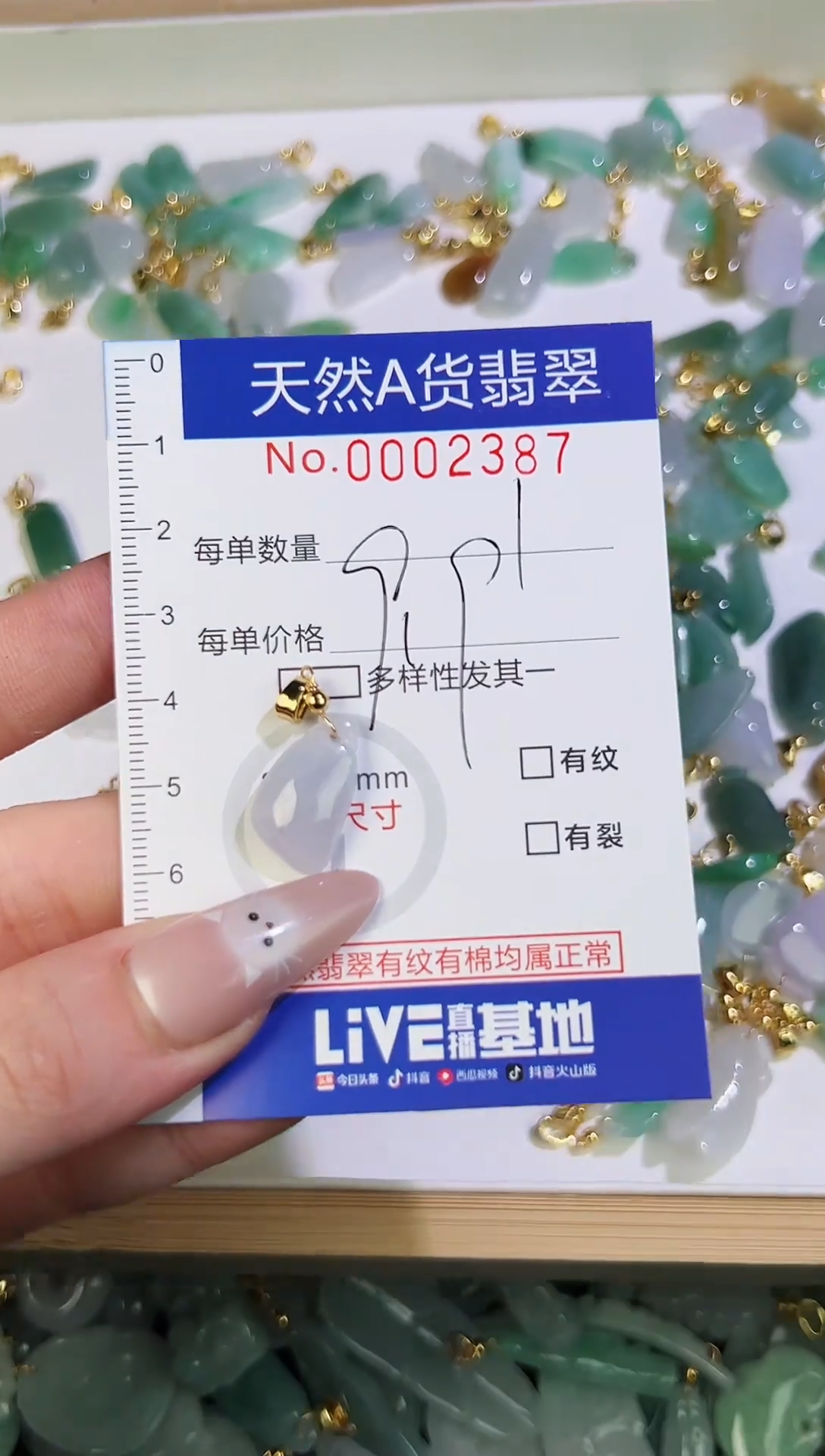 【闪购商品】翡翠颈饰未镶嵌天然翡翠A货