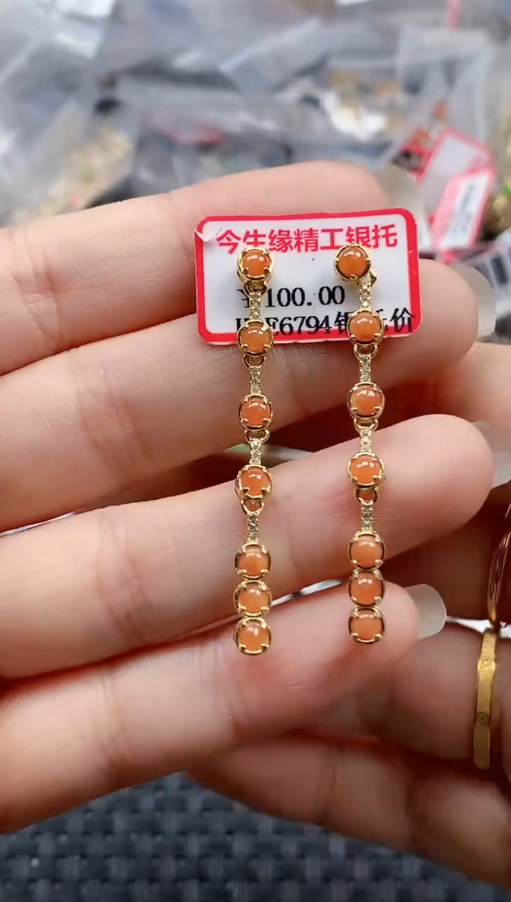 银S925镶嵌戒指翡翠天然A货缅甸翡翠