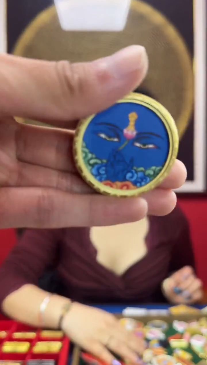 吊坠药老师-热贡纯手绘唐卡