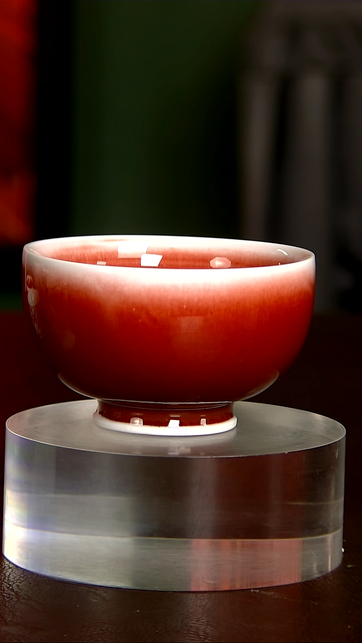 琅蕴阁郎红小缸杯