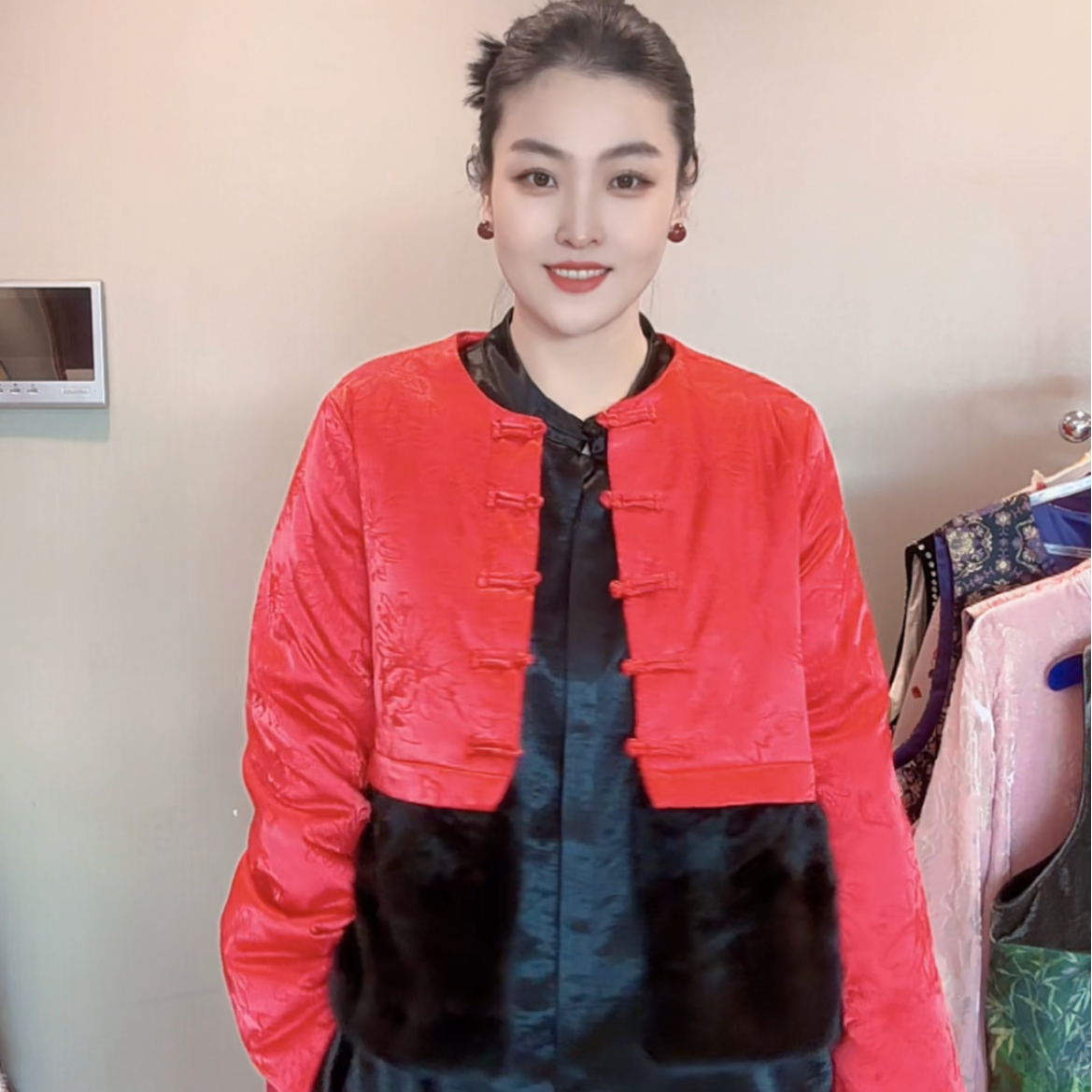 FL 3033｛鸿运来｝新中式提花面料正肩显瘦时尚拜年服加棉国风棉袄