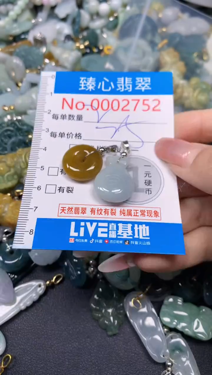 【闪购商品】翡翠颈饰未镶嵌含绳0002752