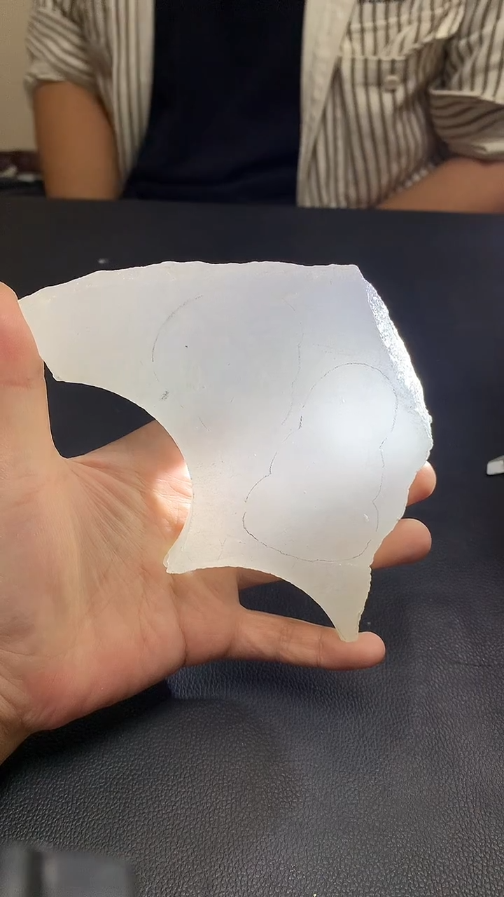 玉冰纯色毛胚边角