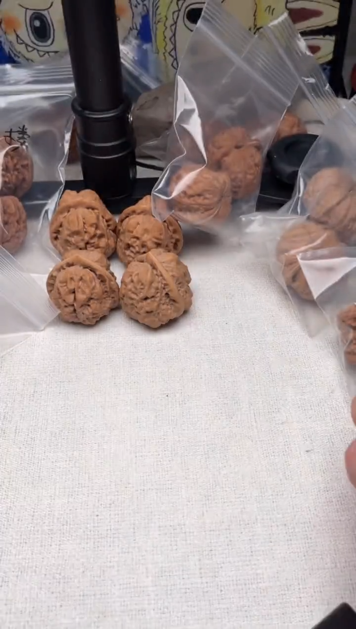 把件文玩核桃蓝*1208-蓝鲸-磨盘两对