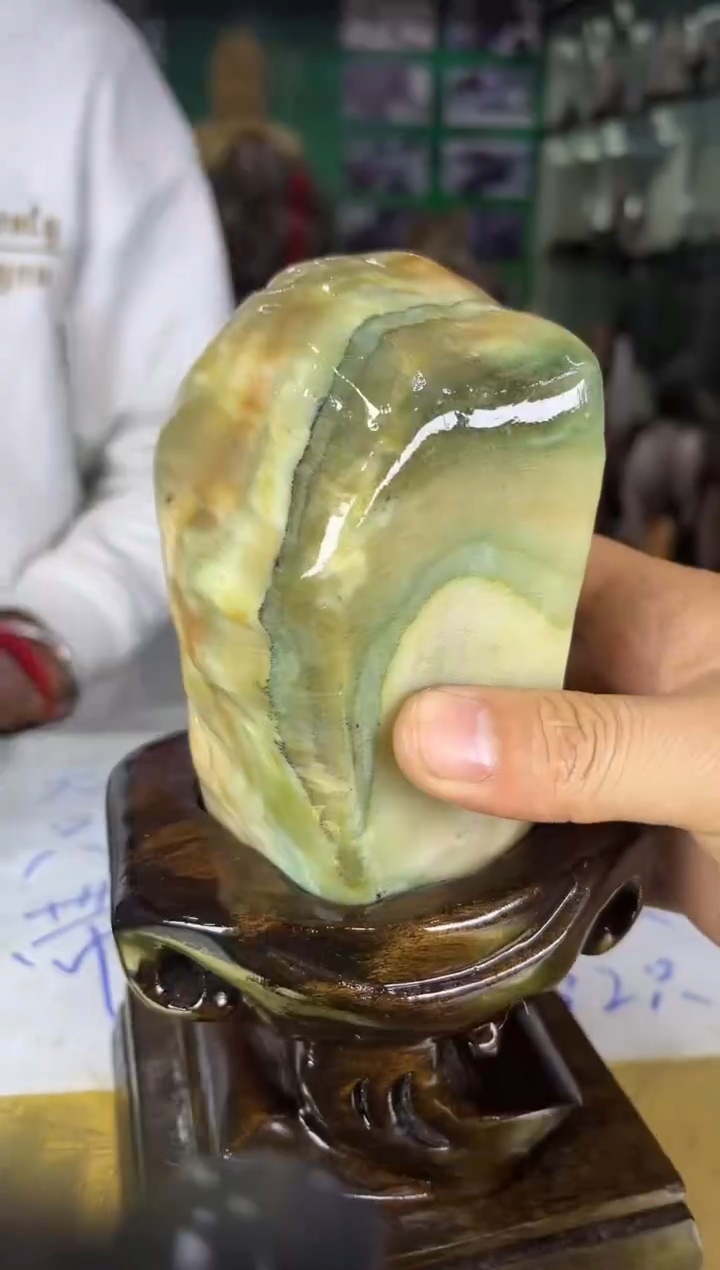 未镶嵌珠宝奇石硅化玉缅甸天然树化玉精品居家摆件