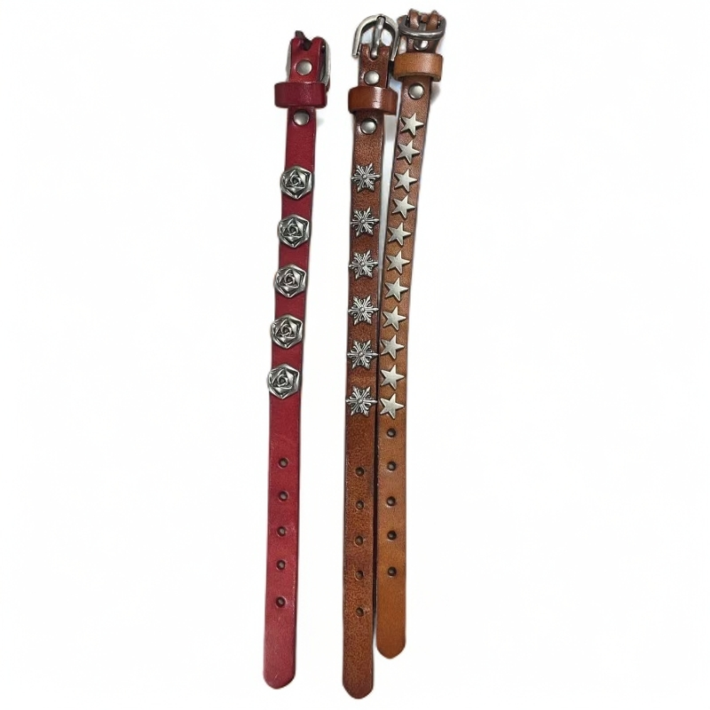 锌合金皮质手链 [点心专属]2025头层牛皮手链简约个性配饰可调节