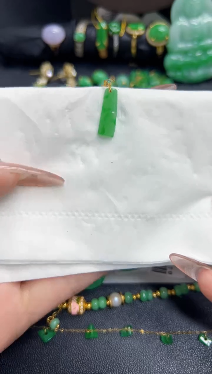 【闪购商品】翡翠颈饰18K金镶嵌Y缅料A货/支持复检/一件