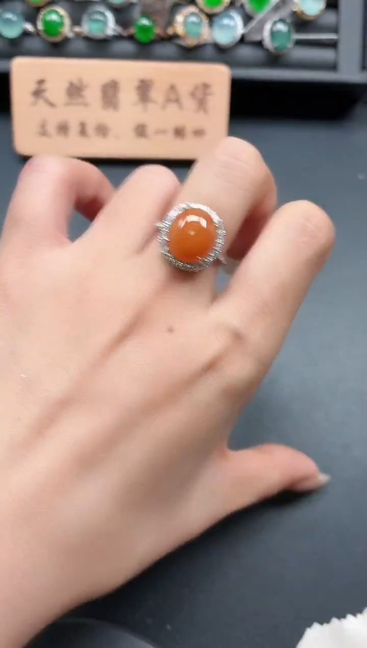 银S925镶嵌戒指翡翠1111