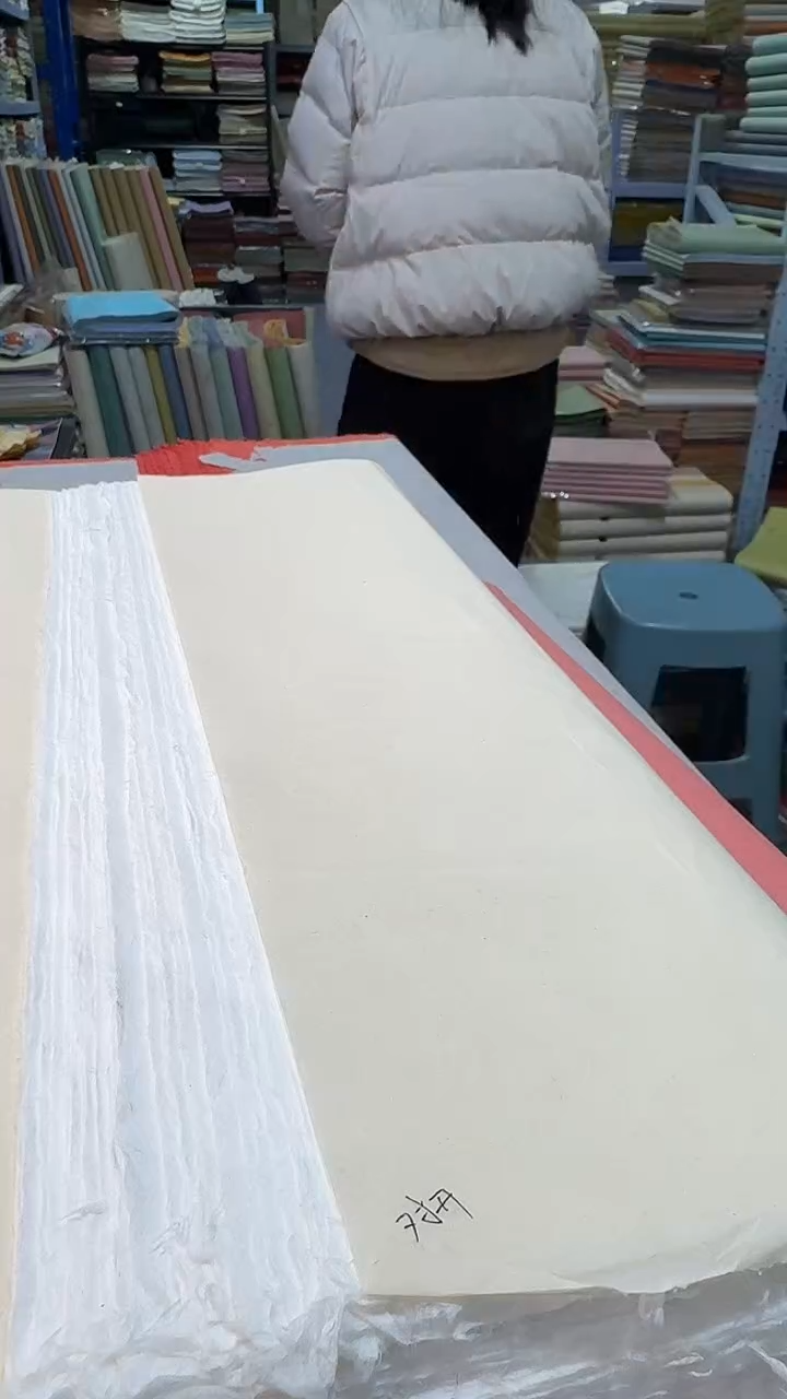t*b纯手工六尺对开50张白云龙