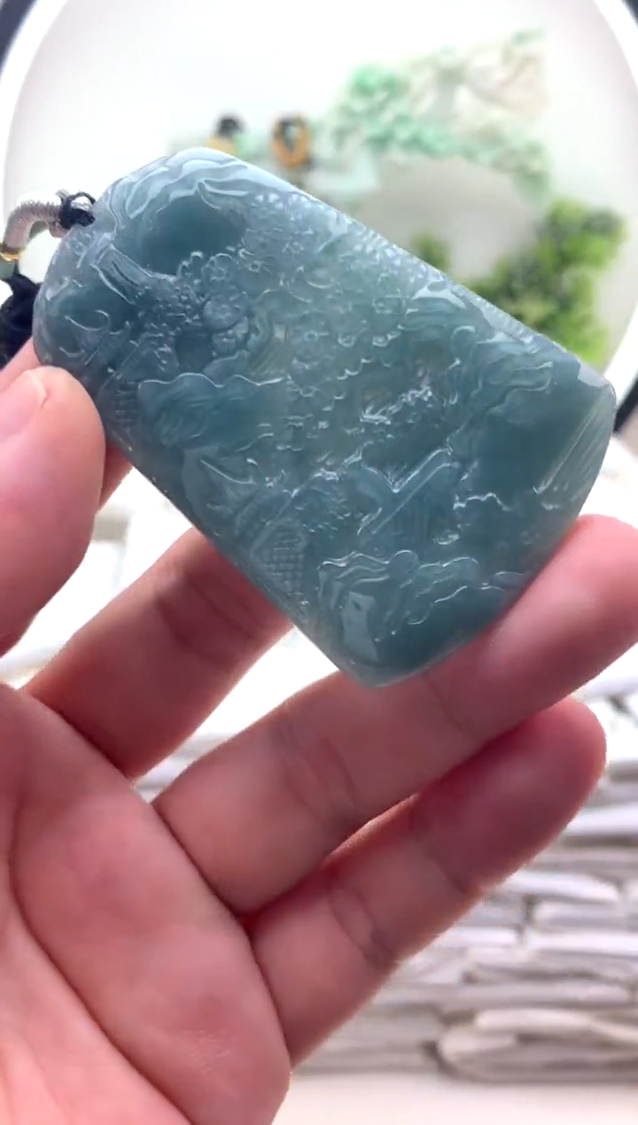 颈饰未镶嵌翡翠山水1