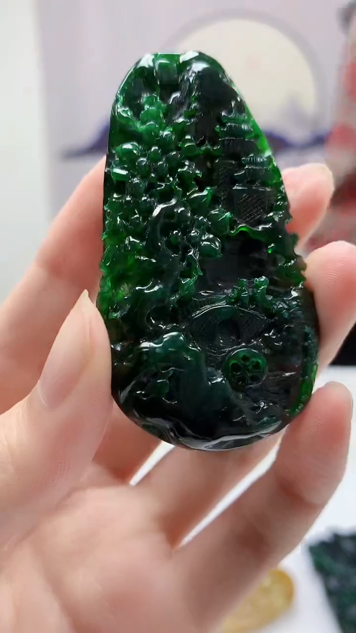 【闪购商品】定制翡翠未镶嵌4688zm-毛货挂件赠珠链