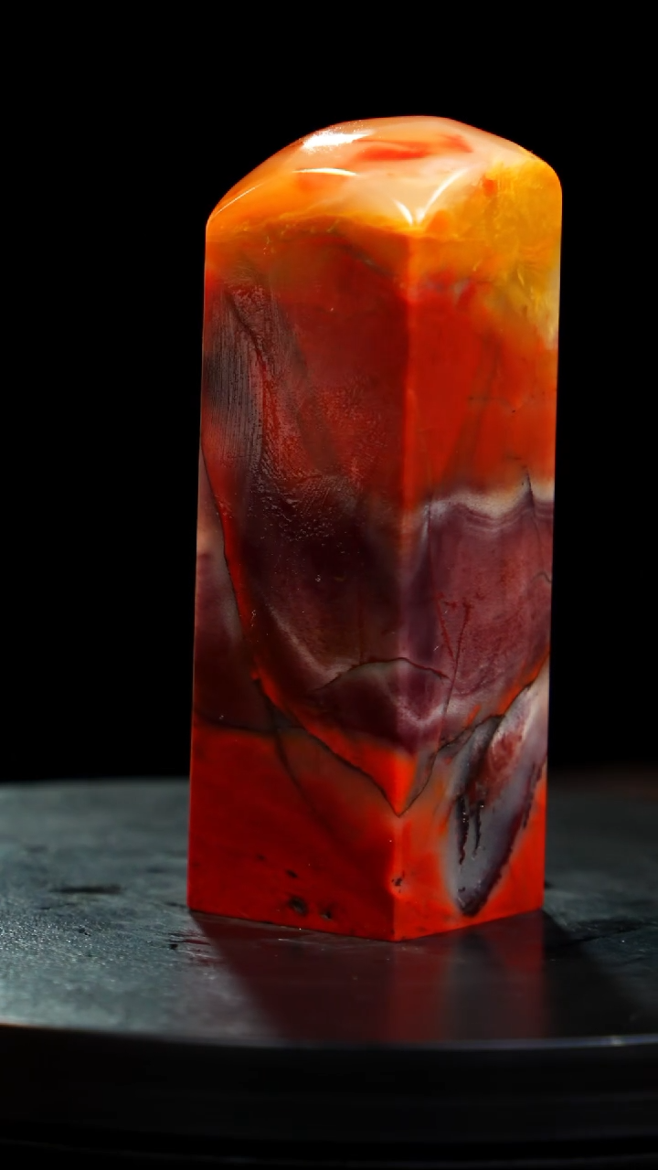 田黄石紫砂红花稀少品种