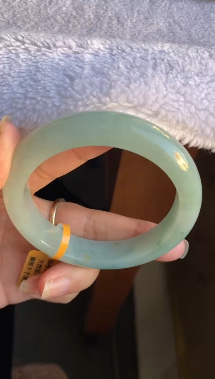 未镶嵌手镯翡翠（一定要买）冰透胶果冻底蓝晴10号