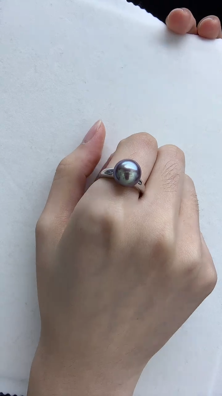 银S925镶嵌戒指淡水珍珠SYHJ010(2)