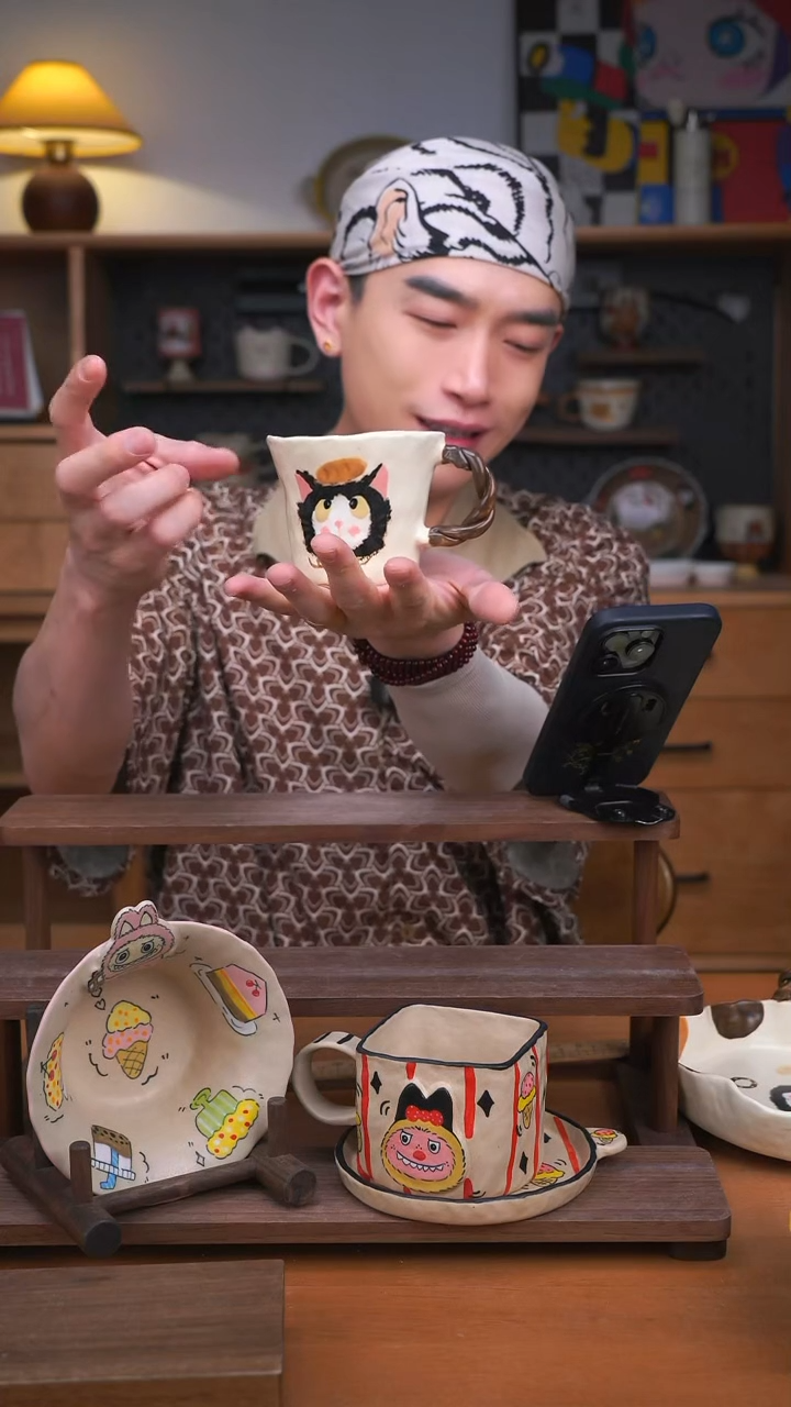 杯子景德镇可爱设计师款陶瓷