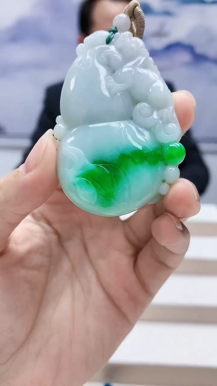 未镶嵌定制翡翠4957lr-毛货挂件9