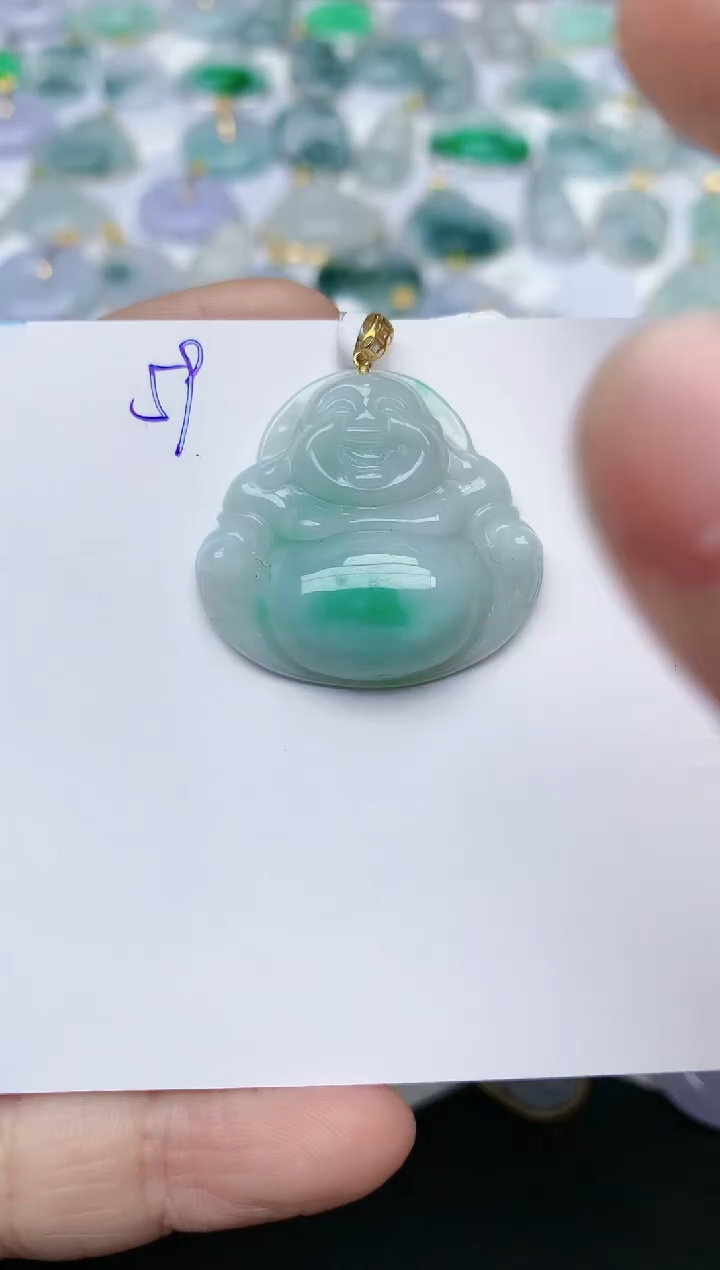 【闪购商品】翡翠颈饰18K金镶嵌天然翡翠A货    59