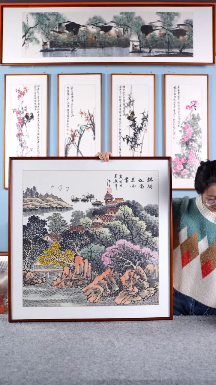 【闪购商品】国画于德忠《锦绣江南美如画 》手绘83*83