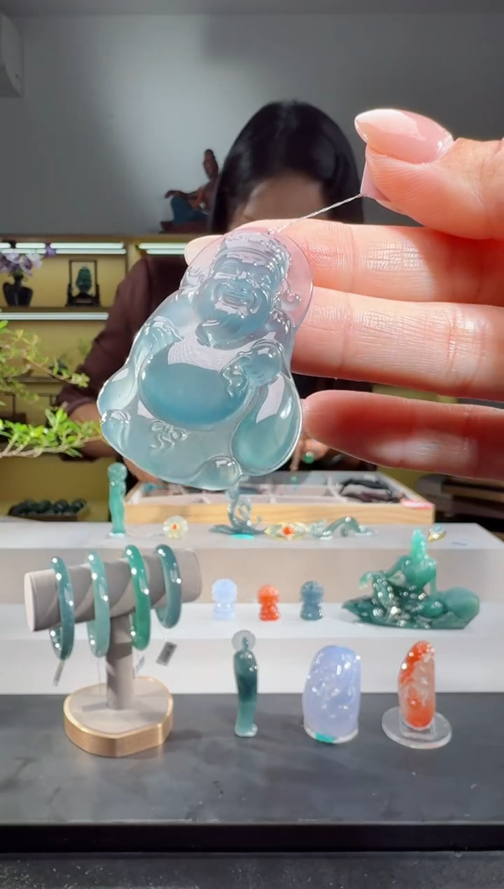 吊坠(不含链)未镶嵌翡翠财神（多样性发其一）